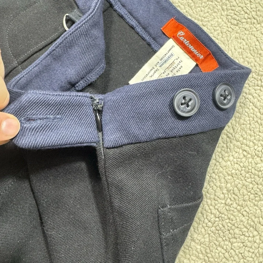 Cartonnier Pants Womens 4 Anthropologie Dress Slacks Black Side Zip Button 29x26 - Picture 5 of 14